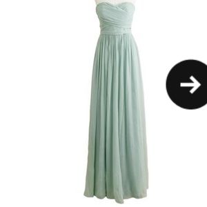Jcrew Bridesmaid Arabella dress in dusty green